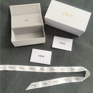 Dior White and Gold Box Set with Ribbon